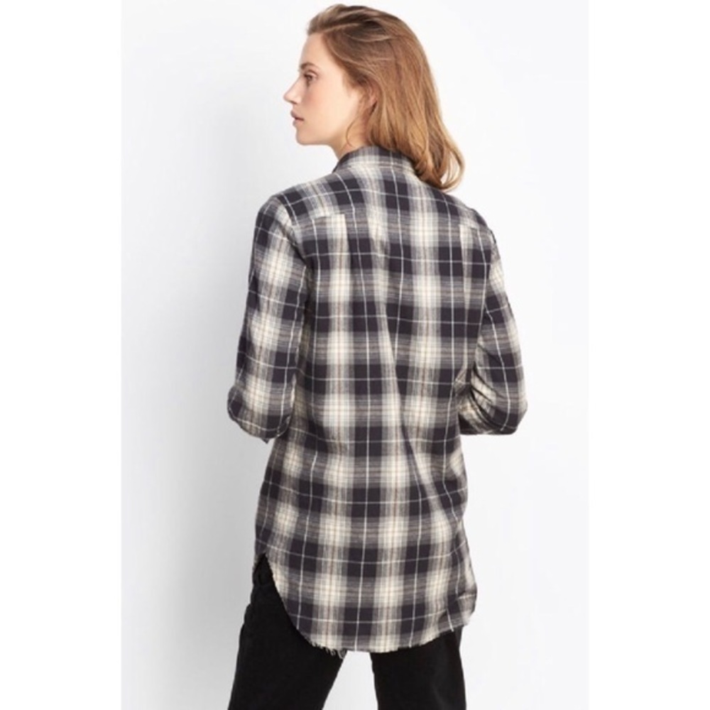 Vince Plaid-Button Down Blouse Small - Picture 3 of 4